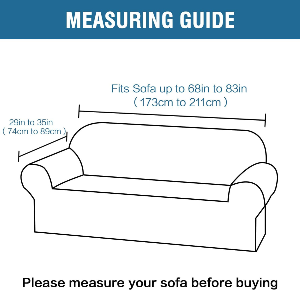 BellaHills Super Stretch Sofa Covers Couch Covers Sofa Slipcovers Furniture Protector for Sofas/Kids/Pets | Form Fitted Jacquard with Elastic Bottom, Thick Soft Non Slip (3 Seater，Natural)