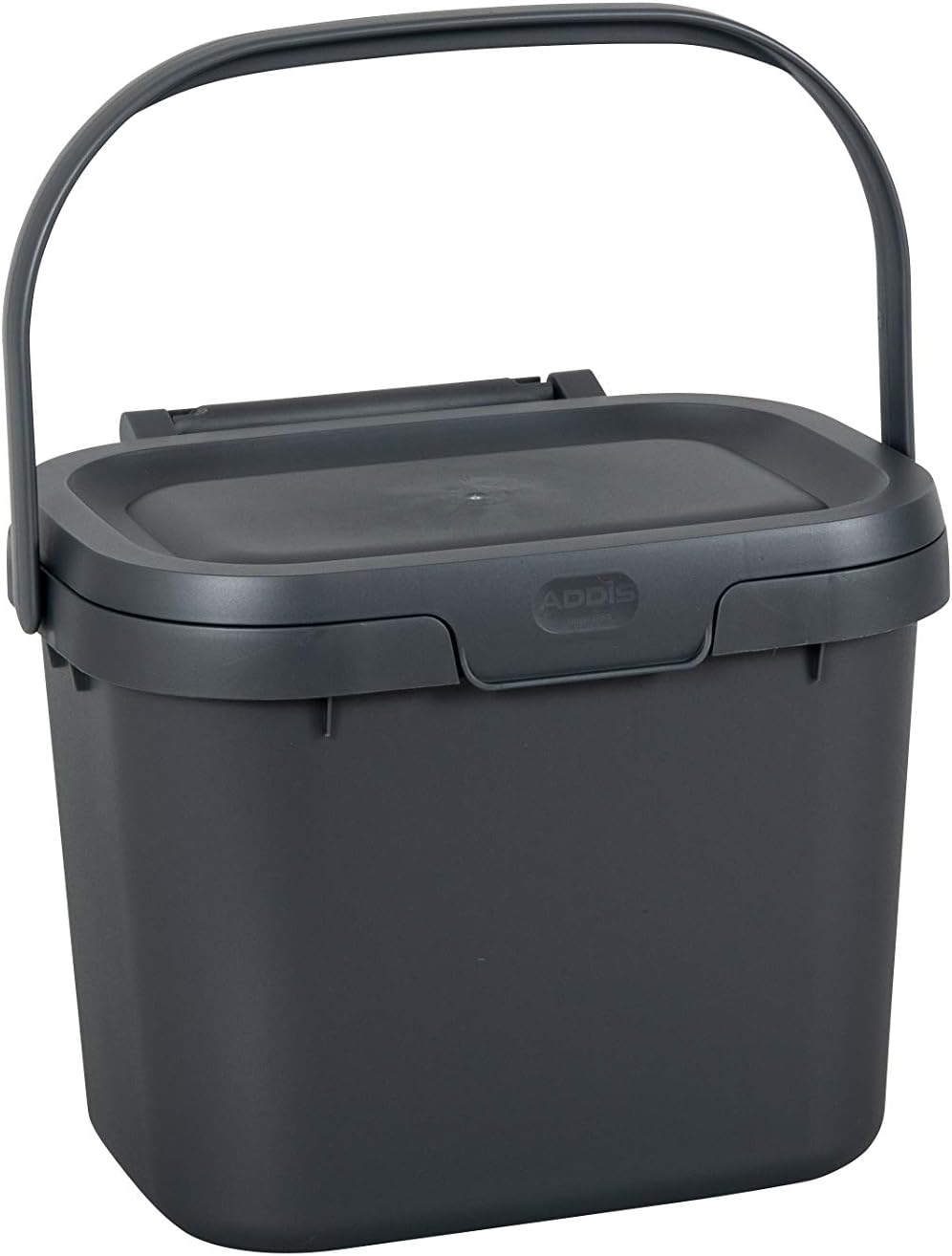 Addis 518251 Everyday Kitchen Food Waste Compost Caddy Bin, 4.5 Litre, Sliver, Metallic Silver