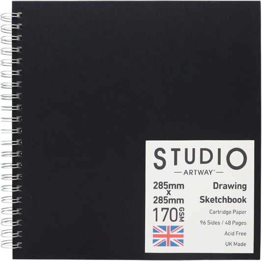 Artway Studio 285mm Square Spiral Sketchbook, 170gsm Cartridge Paper