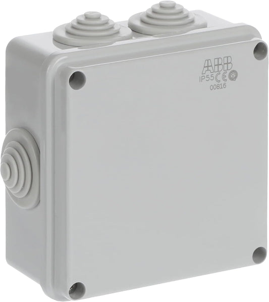 ABB IP44 Water Resistant Electric Cable Connector Unit • Adaptable T Box • Indoor/Outdoor • 100 x 100 x 50mm