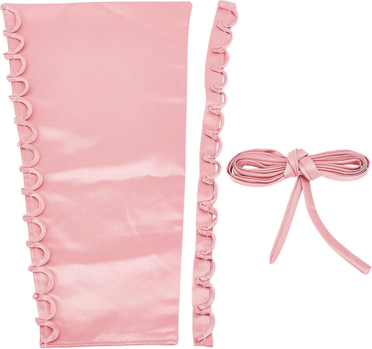 NICENEEDED Black and Pink Satin Corset Back Kit for Women Wedding Dress | Bridal Dress Zipper Replacement Set, Adjustable Corset Pink Lace-up Back Replacement Gown Corset Kit Zipper Extender