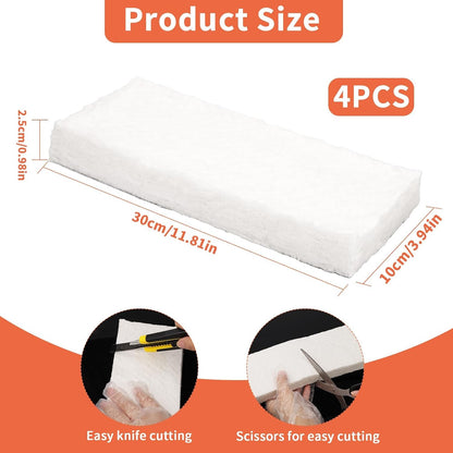 4pcs Ceramic Wool Sponge 300x100x25mm Ceramic Wool for Bioethanol
