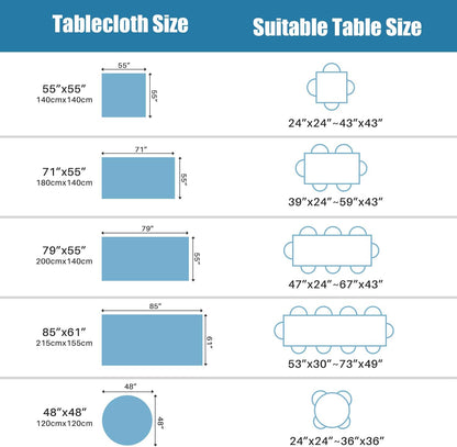 Clear PVC Tablecloth, Wipeable Table Cover, Waterproof Plastic Protector