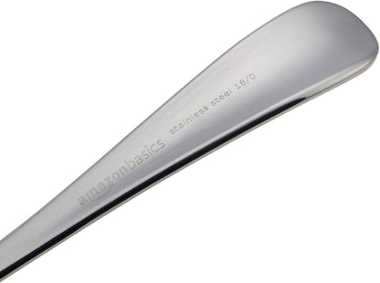 Amazon Basics Stainless Steel Coffee Spoon with Round Edge, 13.3 cm, Pack of 12, Silver