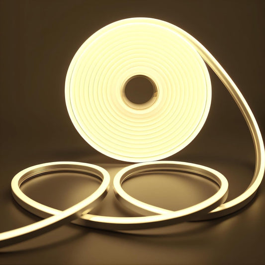 Neon Strip Light 2m / 6.6ft, Flexible LED Strip Lights Natural White 4000K Cuttable Waterproof IP65 Neon Rope Light 220-240V DIY Lights for Indoor & Outdoor