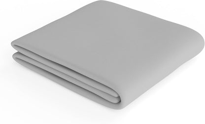 Amazon Basics Bedding Soft Microfibre Fitted Sheet with 12 inch (30 cm) Deep Pocket, 140 x 200 cm, Light Grey