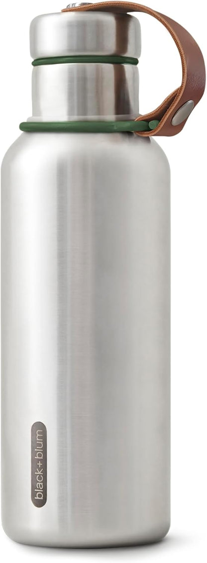 Black + Blum Insulated Wide Spout Water Bottle | Leak Proof | 500ml | Olive