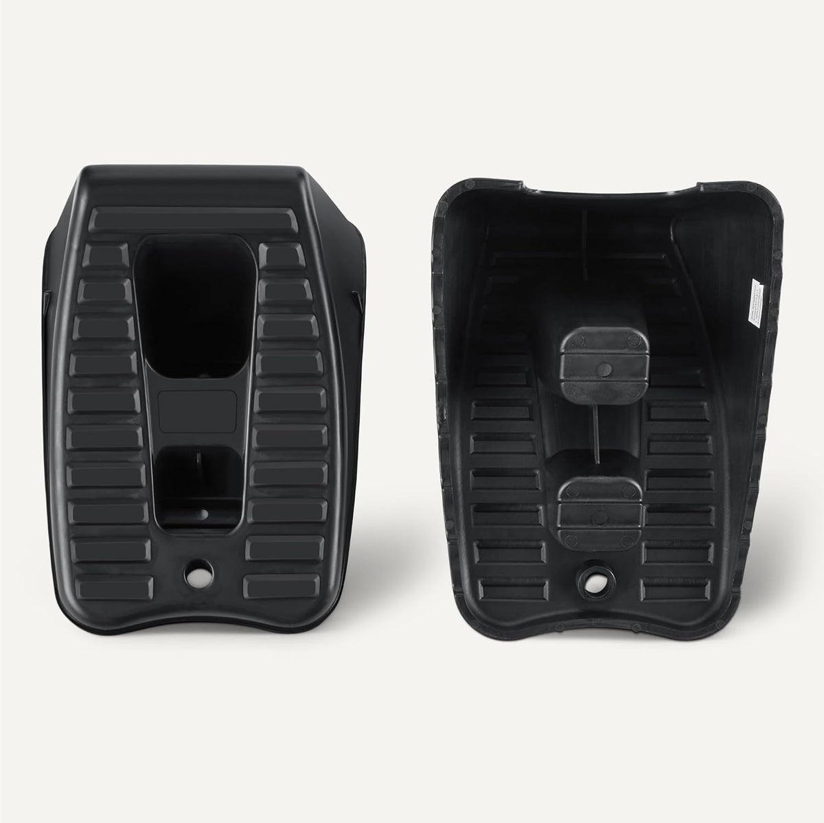 Amazon Basics Automotive Plastic Wheel Chocks for Vehicle Maintenance, Nesting Design, 21.1 x 15.4 x 11.5 cm, Black, 2-Pack