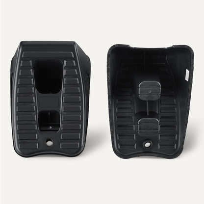 Amazon Basics Automotive Plastic Wheel Chocks for Vehicle Maintenance, Nesting Design, 21.1 x 15.4 x 11.5 cm, Black, 2-Pack