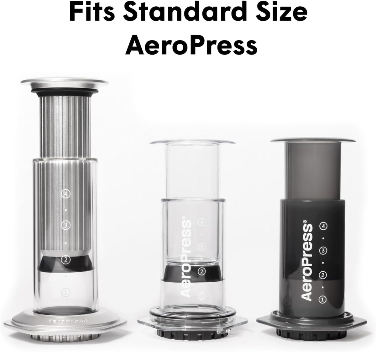 AeroPress Stainless Steel Organizer Stand, Organizing Caddy & Accessories Station with Storage Rack for Filters, Holder Fits Premium, Clear & Original Coffee Maker