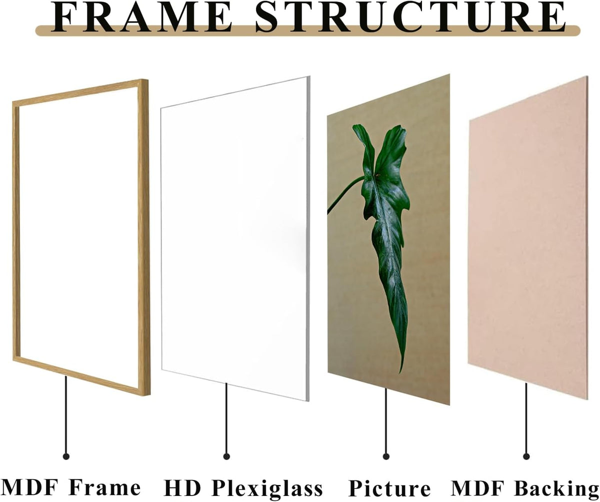 A3 Picture Frame, Wooden Poster Frame, 29.7x42cm Photo Frames for Display Family Pictures Wall Gallery Photo Frames Wall Mounting Horizontally or Vertically (Oak)