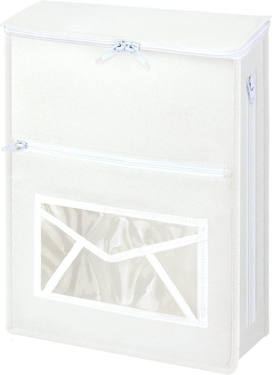 Letter Box Catcher, Indoor Post Catcher, Slim Letterbox Cage, White | Letterbox Catcher, Letterbox Cage Alternative, Inside Door Post Catcher, Self-Adhesive, Fits UPVC/Glass/Wood/Metal Doors