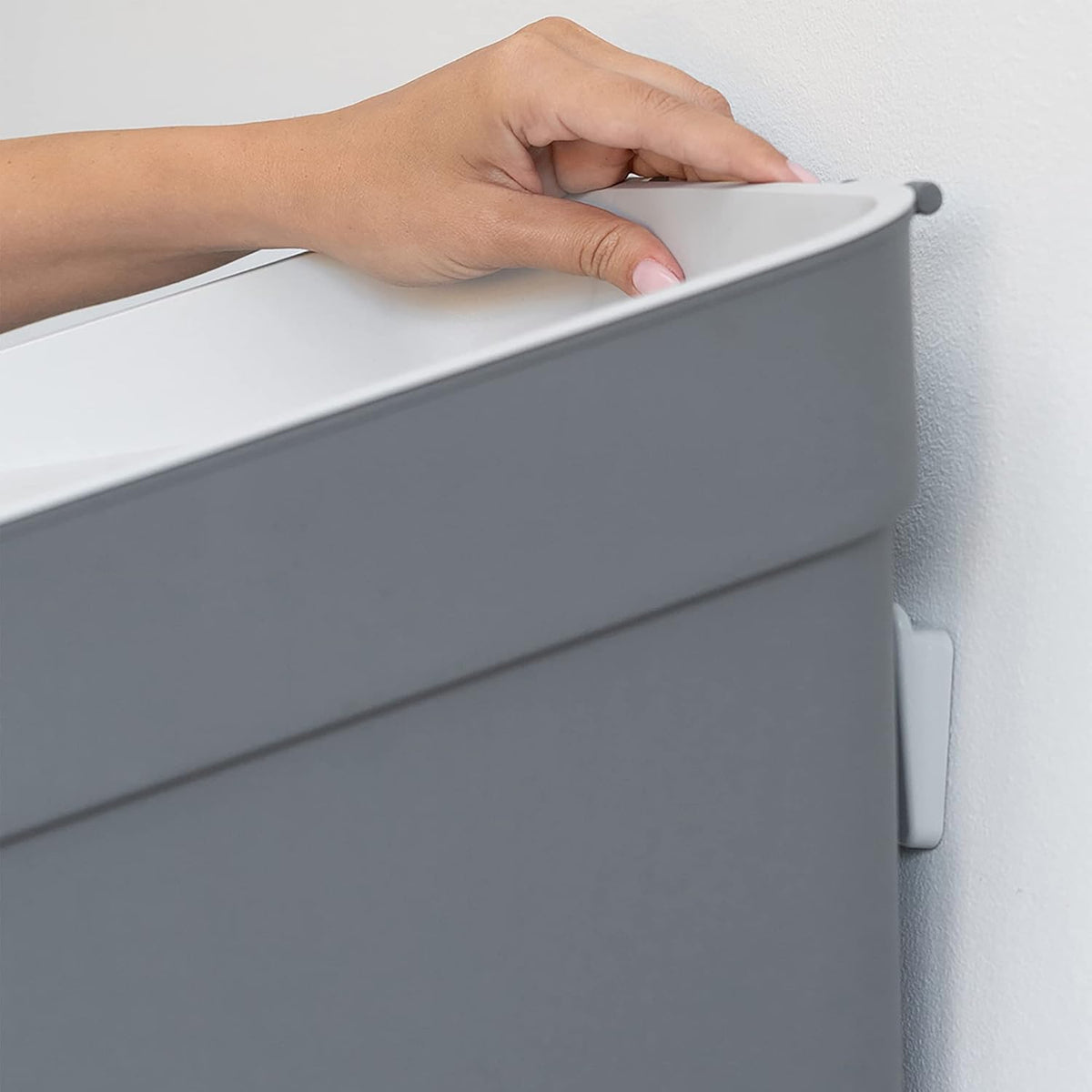 Curver Ready to Collect 100% Recycled 10L Kitchen Accessories Recycling Lift Top Bin Dark Grey Light Grey Lid