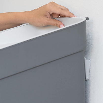 Curver Ready to Collect 100% Recycled 10L Kitchen Accessories Recycling Lift Top Bin Dark Grey Light Grey Lid