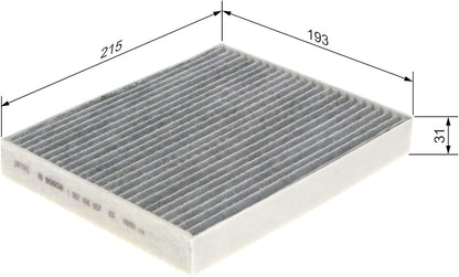 Bosch R5557 Activated Carbon Cabin Filter - Replacement Filter