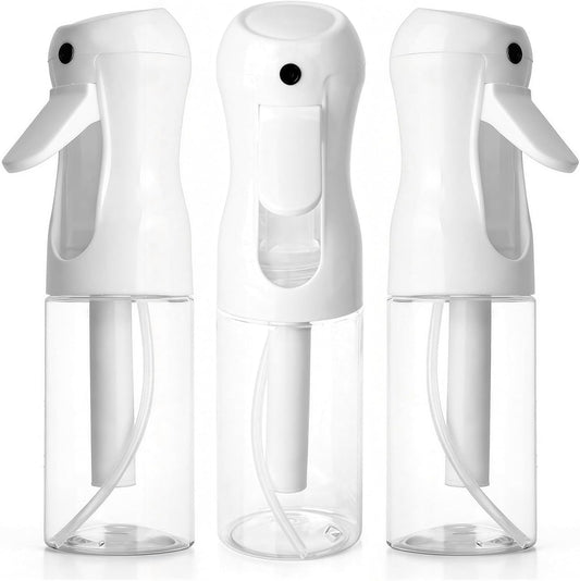 3Pack Spray Bottle for hair 200ml/6.8oz Ultra Fine Mist Continuous Sprayer for Hair Styling, Plants, Cleaning, Misting & Skin Care