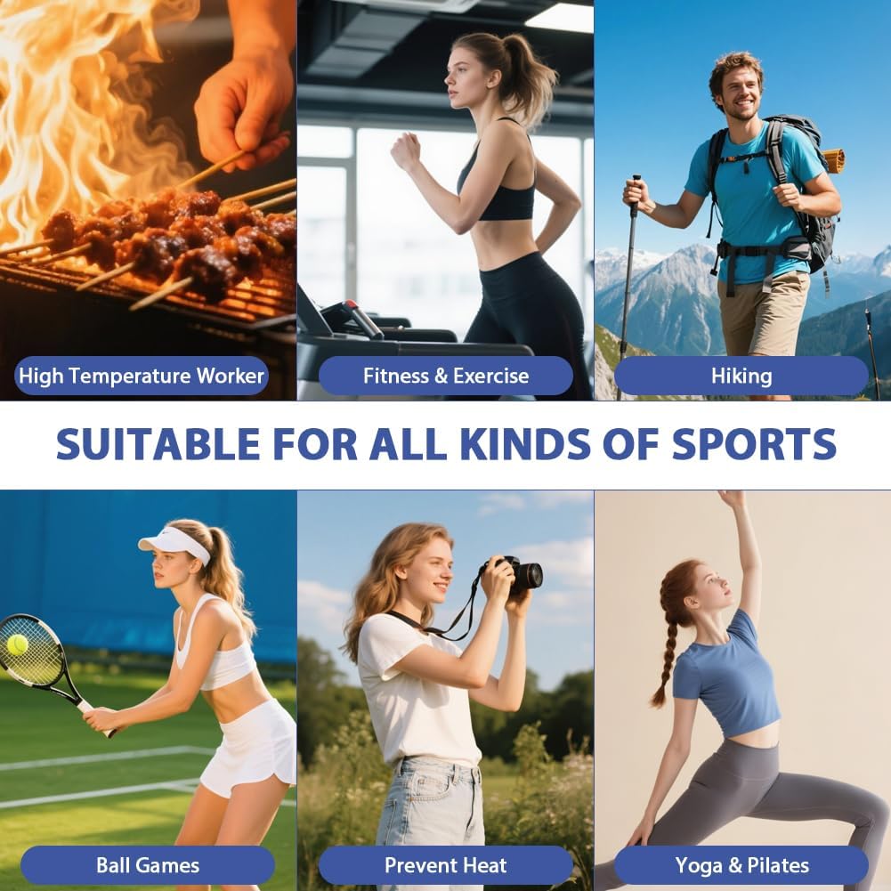 AUYAO Gym Towel Sports Fitness Towel Gym Sweat Towel with Zip Pocket 50 x 120cm Sunlounger Towel with Cold Feeling Absorbent Towels Sports Towel with Non-Slip Cover for Camping Yoga Training Outdoor