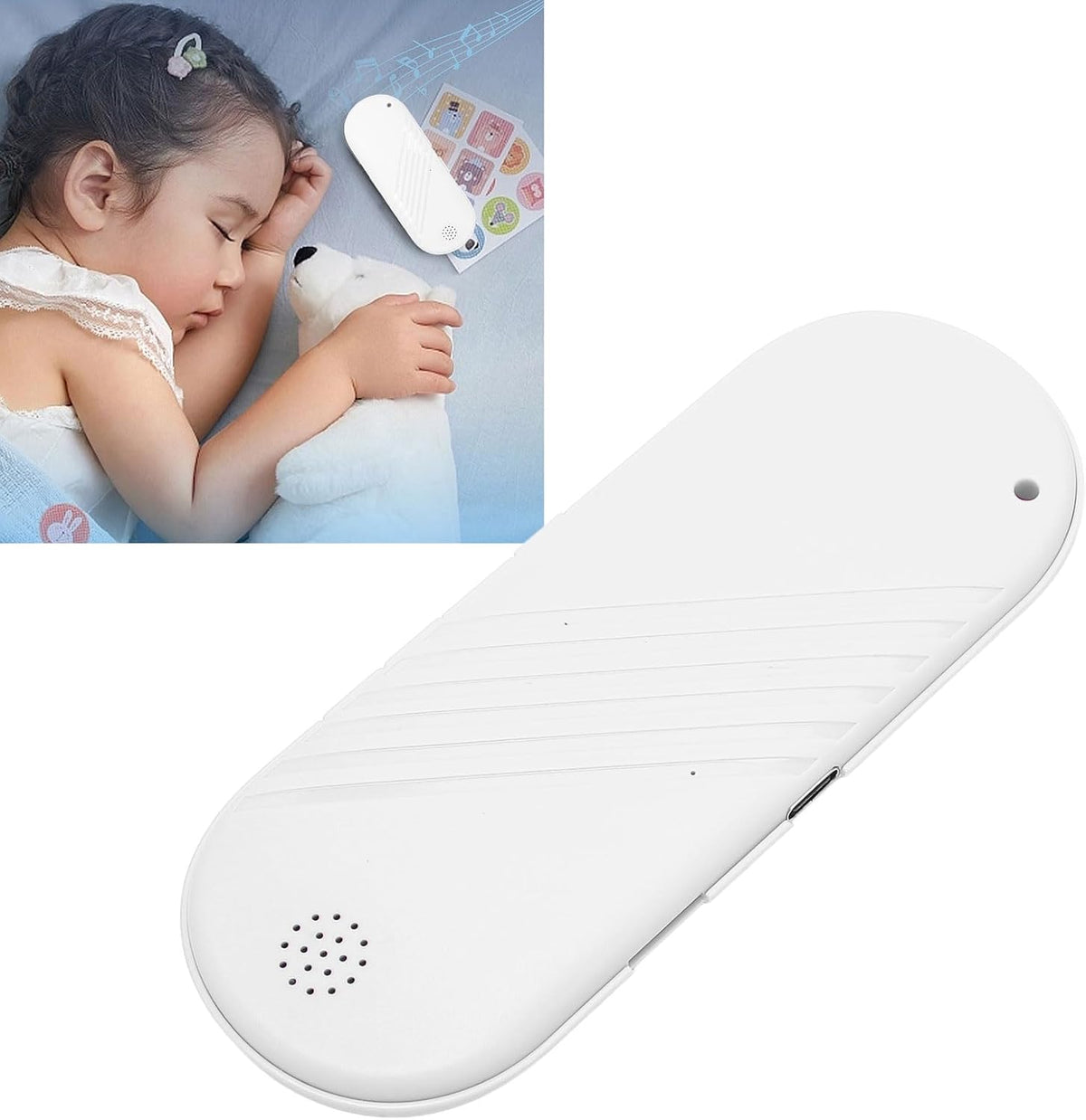 Bluetooth Pillow Speaker for Sleeping, Wireless Bone Conduction Speaker, Mini Portable Under Pillow Speakers with Volume Control & Timer Function, Insomnia White Noise Machine