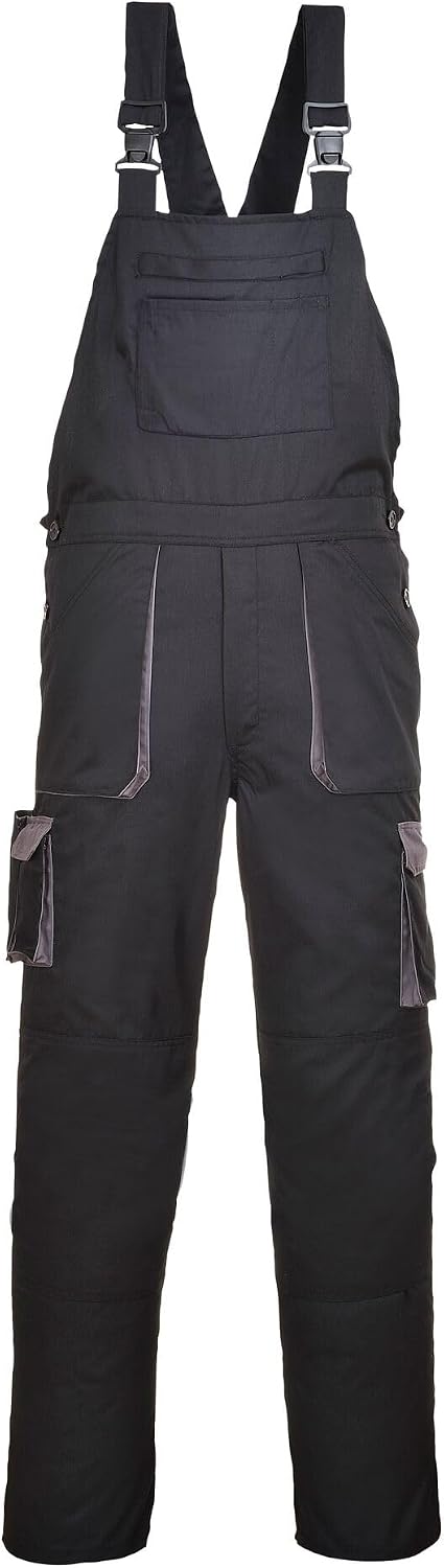 Portwest TX12 Men's Texo Contrast Bib and Brace Knee Pad Pockets
