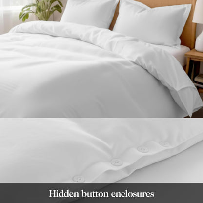 Certified Egyptian Cotton Rich Single Fitted Sheet - Hotel Quality Crisp Percale Sheets, Skin Friendly & Breathable - Snug Fit Technology 4 Corner Straps for Zero Bunching - White