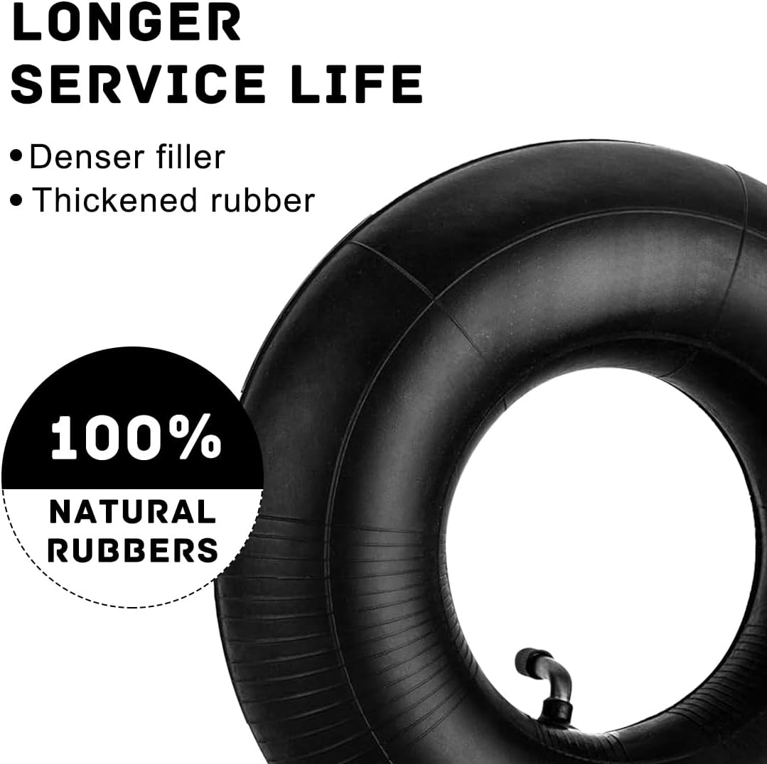 4.10/3.50-4 Inner Tube with TR-87 Bent Valve Stem Replacement Wheelbarrow Tire Inner Tube for Hand Trucks Lawn Mowers Trailers