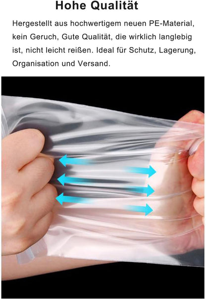 400pcs Grip Seal Bags, 4 Size Resealable Zip Lock Bag, Clear Plastic Bags, Reusable Polythene Pouches, Sealable Storage Baggies for small items