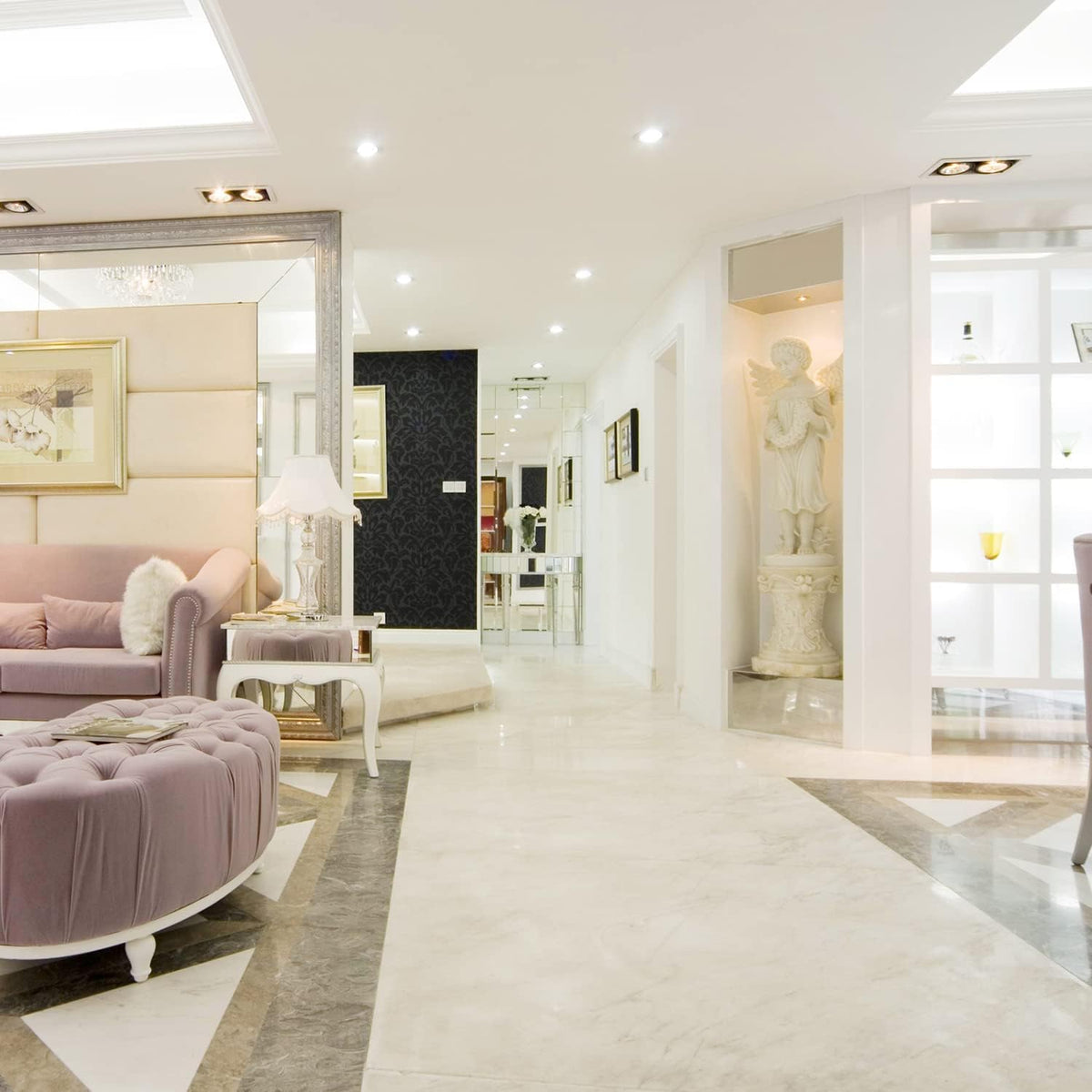 6X Modern GU10 Downlights for Ceiling Round Matt White Finish