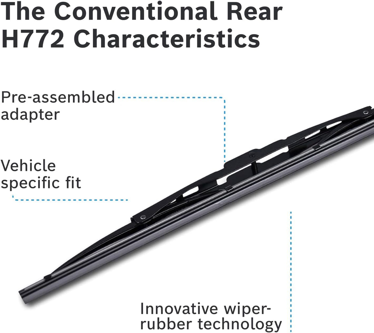 Bosch Rear Wiper H 772-1 Blade, 340 mm