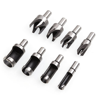 8 Pieces HSS Wood Plug Cutter Set, ASelected Tenon Cutter Drill Bits for Wood Set Trend Metric 6mm 10mm 13mm 16mm