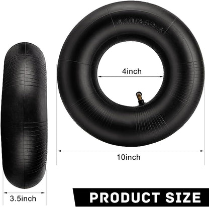 4.10/3.50-4 Inner Tube with TR-87 Bent Valve Stem Replacement Wheelbarrow Tire Inner Tube for Hand Trucks Lawn Mowers Trailers