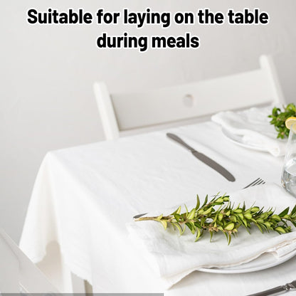 3 Pack White Table Cloth, 54x72 Inch Rectangle Table Cover for Party Dining Wedding, PEva Material Washable Tablecloth, White Table Cloths Rectangle, Paper Table Cloths