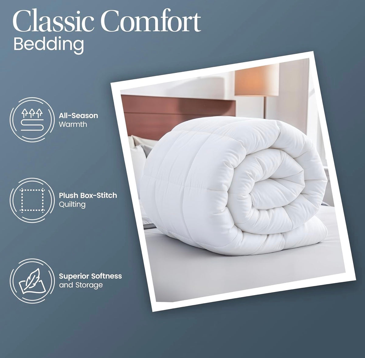 Utopia Bedding All Season Single Duvet, White
