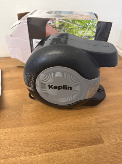 Keplin Retractable Washing Line – 30M Heavy-Duty Dual Clothesline, Automatic Retraction Wall-Mounted & Space-Saving Laundry Airer, Holds 15kg Easy Install, Indoor & Outdoor (30 Metres) Black without attachments