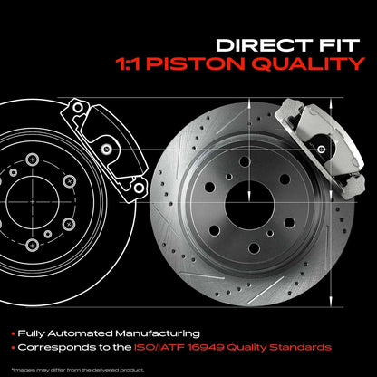 Frankberg 2x Brake Caliper Disc Brake Rear Left Right Aluminium