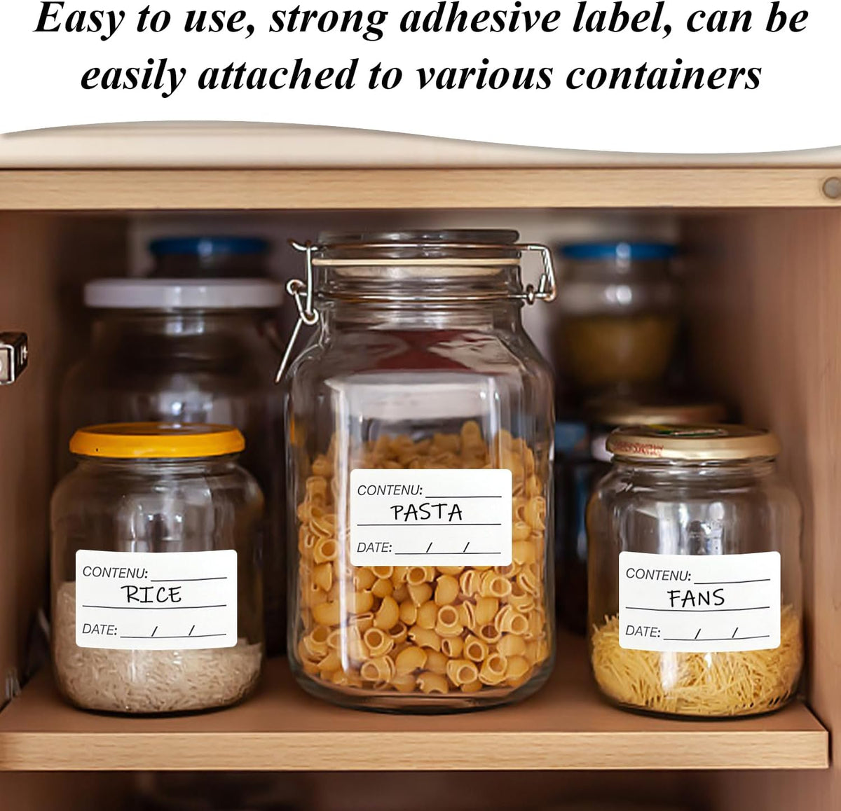 300 Stickers Refrigerator Food Label And 1 Black Marker, Self-Adhesive Label, Refrigerator Label, Household Label Sticker.