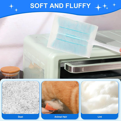 30 Pack Duster Refills Compatible with Flash Dusters, Multi Surface 180 Degree Disposable Dusters Refills with Handle, Duster for Cleaning Furniture, Office, Blinds, Car