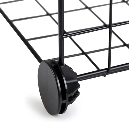 Amazon Basics 6 Cube Wire Grid Stackable Storage Shelves, Black, 66 x 32 x 96.5 cm