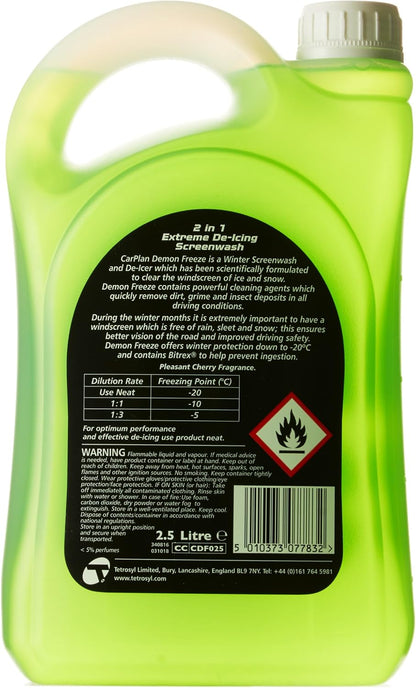 CarPlan Demon Freeze, De-Icing Screenwash, 2.5 Litres (Pack of 1)