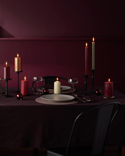 Bolsius Rustic Dinner Candles - Dark Green - Pack of 16 - Long Burning Time of 13 Hours - Interior Decoration - Unscented - Includes Natural Vegan Wax - 27 x 2.3 cm