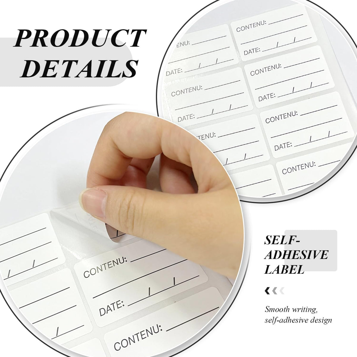 300 Stickers Refrigerator Food Label And 1 Black Marker, Self-Adhesive Label, Refrigerator Label, Household Label Sticker.