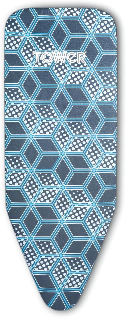 Tower Geo Pro Ironing Board Replacement Cover for T873001BLK, Reflective Technology, 100% Cotton, Fitted Design, Black