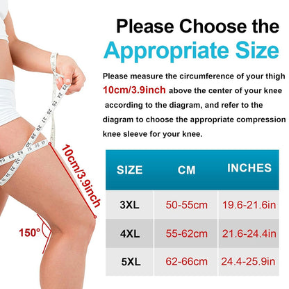 Plus Size Knee Support for Women Men Extra Large Brace 3xl 4xl 5xl for Obese People Arthritis Meniscus Tear Adjustable Knee Compression Sleeve for Sports Bodybuilding 2 Pack (Rose red, 5XL)