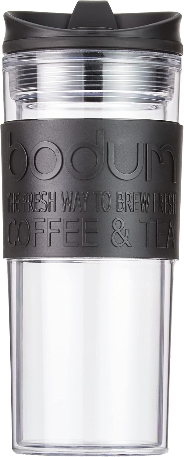 BODUM 11101-01S Travel Mug Insulated Plastic with Flip Lid 0.45 Litres