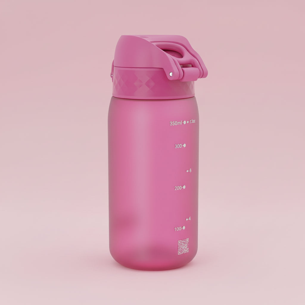 Ion8 Water Bottle Leak Proof & BPA-Free Drinking Bottle with Straw, Triple Lock Lid to Prevent Spills & Integrated Handle, Ideal for Little Hands & Lunch Boxes, Recyclon with Straw
