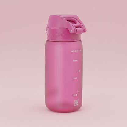 Ion8 Water Bottle Leak Proof & BPA-Free Drinking Bottle with Straw, Triple Lock Lid to Prevent Spills & Integrated Handle, Ideal for Little Hands & Lunch Boxes, Recyclon with Straw