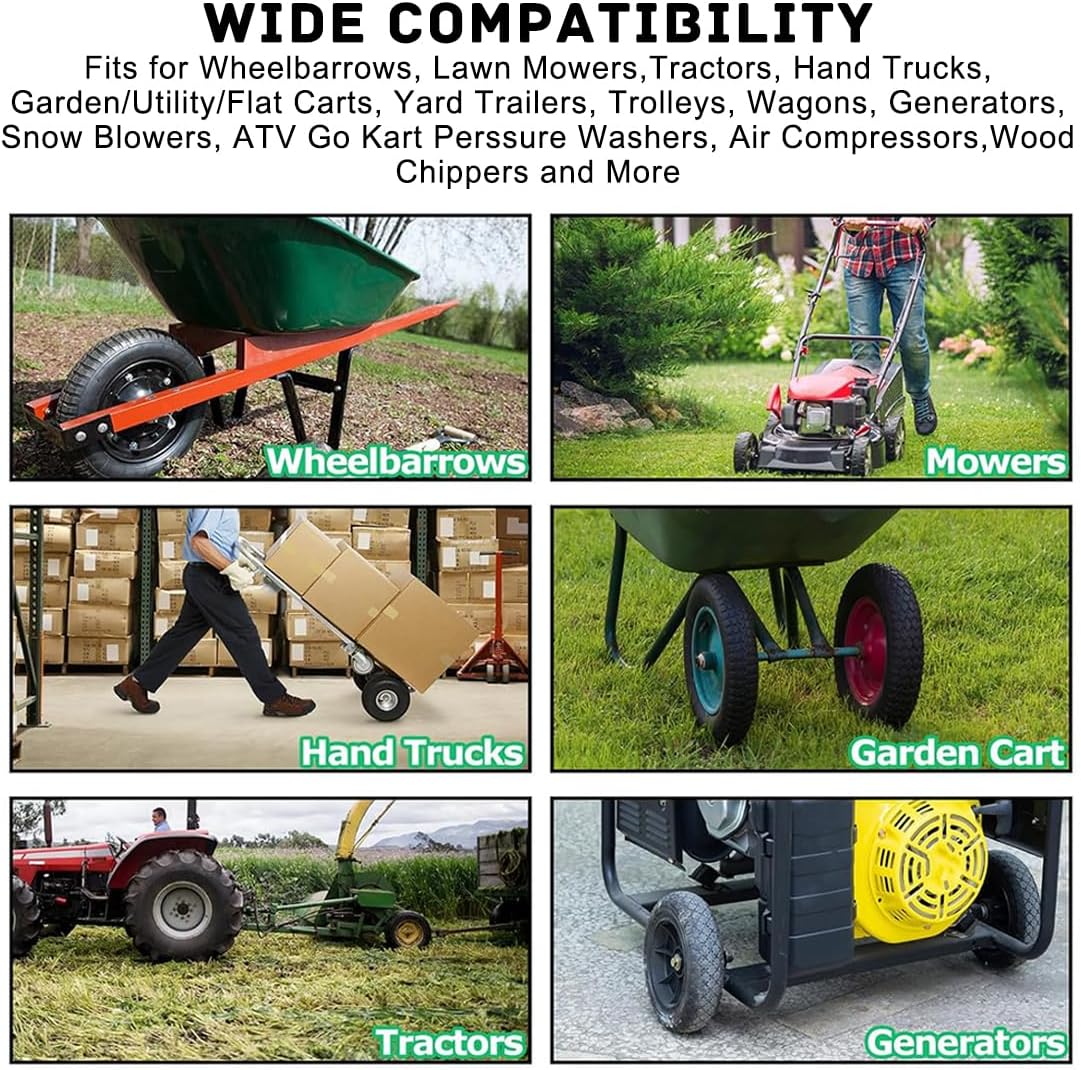 4.10/3.50-4 Inner Tube with TR-87 Bent Valve Stem Replacement Wheelbarrow Tire Inner Tube for Hand Trucks Lawn Mowers Trailers