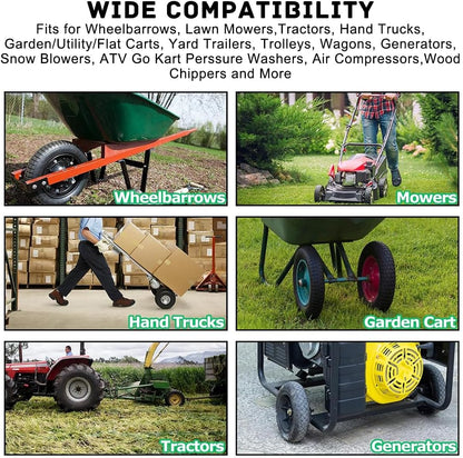 4.10/3.50-4 Inner Tube with TR-87 Bent Valve Stem Replacement Wheelbarrow Tire Inner Tube for Hand Trucks Lawn Mowers Trailers