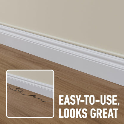 D-Line 20x10mm Cable Trunking 4m Multipack, Half Round Profile, Self-Adhesive Wire Cover, Paintable Cable Management - 10x 20mm (W) x 10mm (H) x 40cm Lengths and Accessories - Magnolia