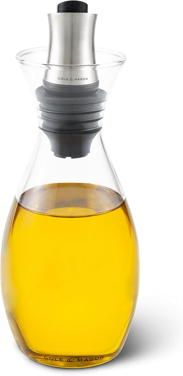 Cole & Mason Haverhill Oil and Vinegar Pourer 450ml Glass Oil Dispenser