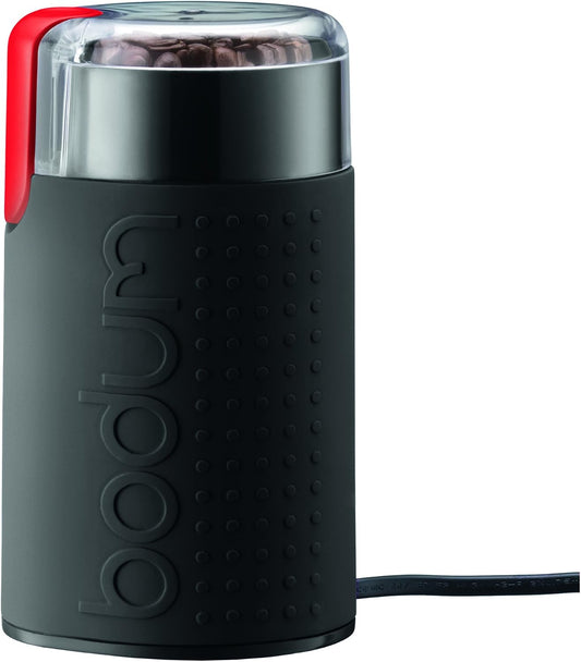 BODUM Bistro Electric Coffee Grinder, 60g Capacity Blade Grinder with Stainless-Steel Blades, One-Touch Pulse Control and Cord Storage, Black 11160-01UK